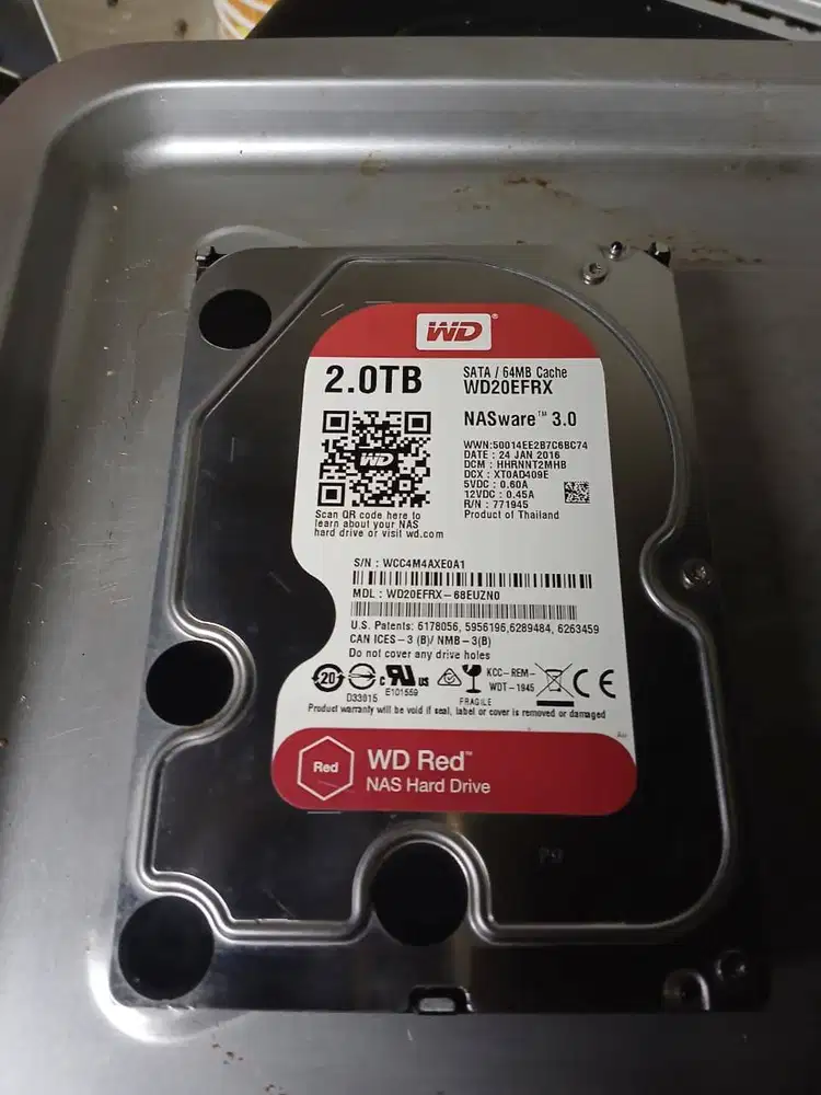 Harddisk Western Digital Red 2TB NAS ware 3.0