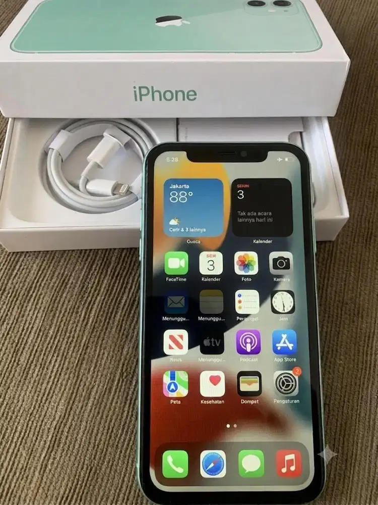 Iphone 11 green 64gb fullset