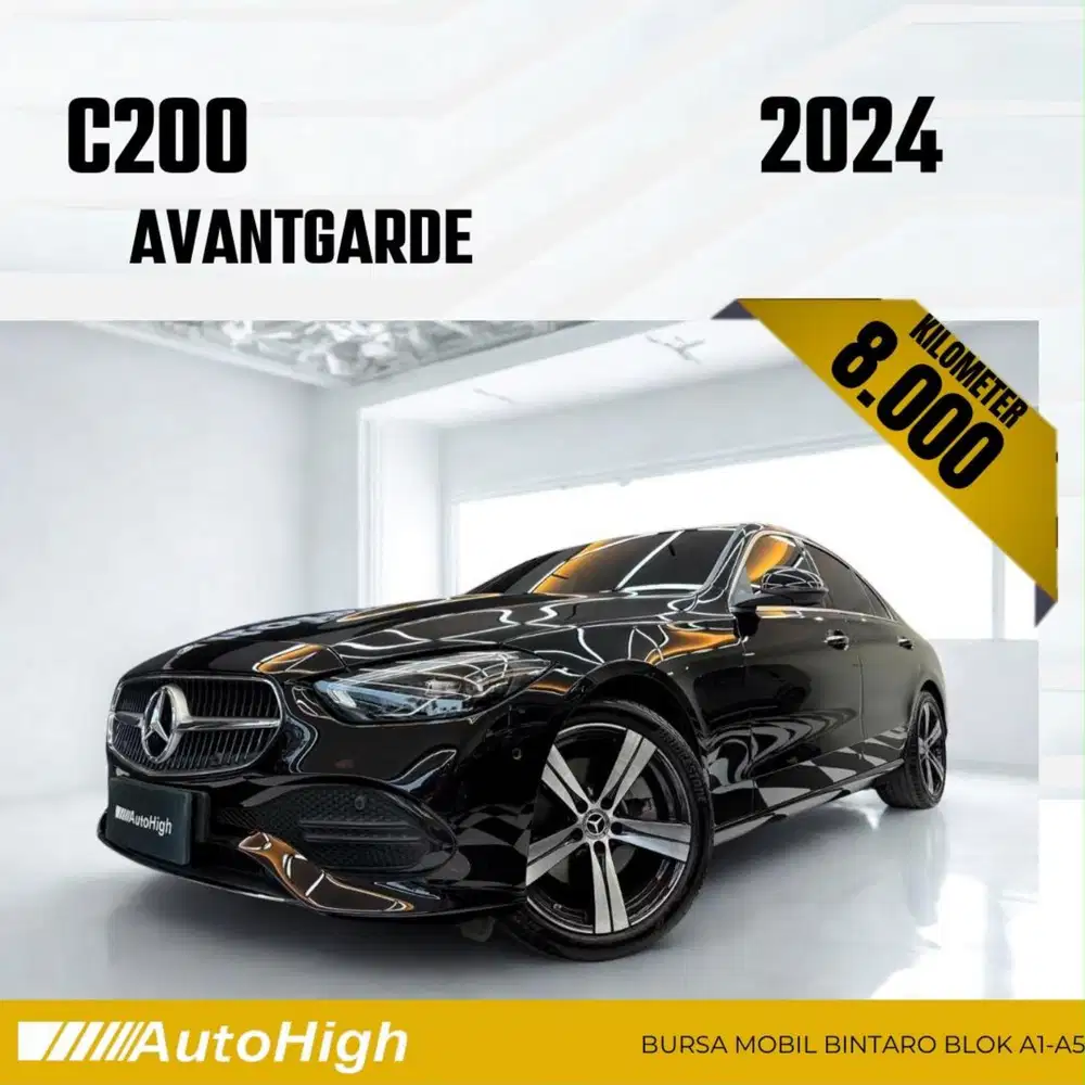DP10% [Km8.000] C200 Avantgarde 2024 Black Reg 2025 #AUTOHIGH