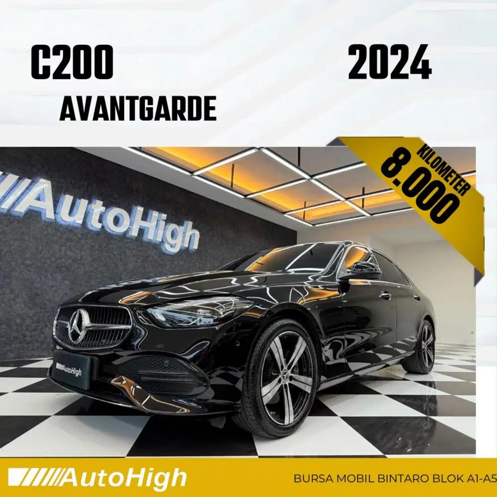DP10% [Km8.000] C200 Avantgarde 2024 Black Reg 2023 #AUTOHIGH