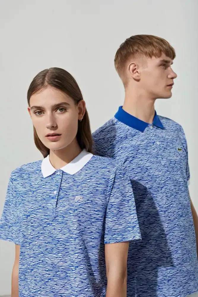 Kaos polo shirt LACOSTE LIVE colour Blue Size M
