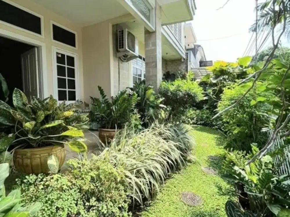 Rumah Nuansa Tropis di Cinere 1 Lantai Halaman Luas Siap Huni