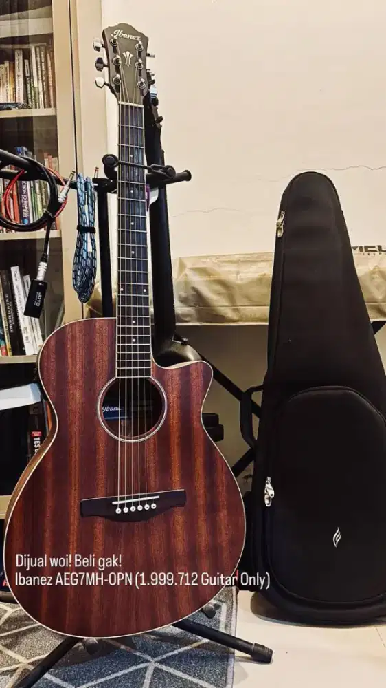 ​[JUAL CEPET] Gitar Akustik Elektrik Ibanez AEG7MH-OPN (BEKAS)