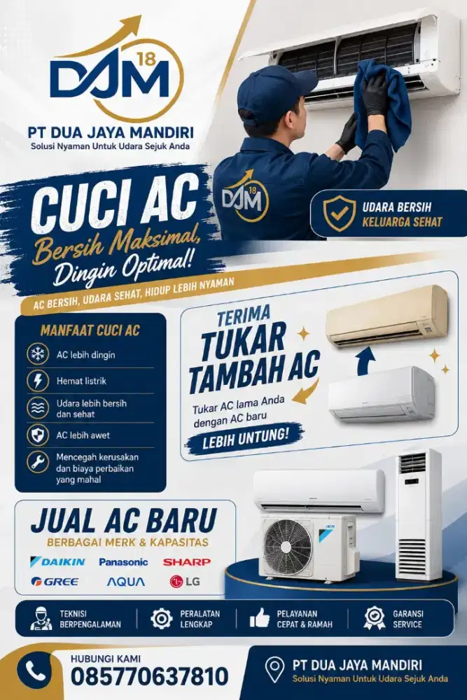 Jasa Cuci AC Bekasi | Teknisi Berpengalaman | PT Dua Jaya Mandirii