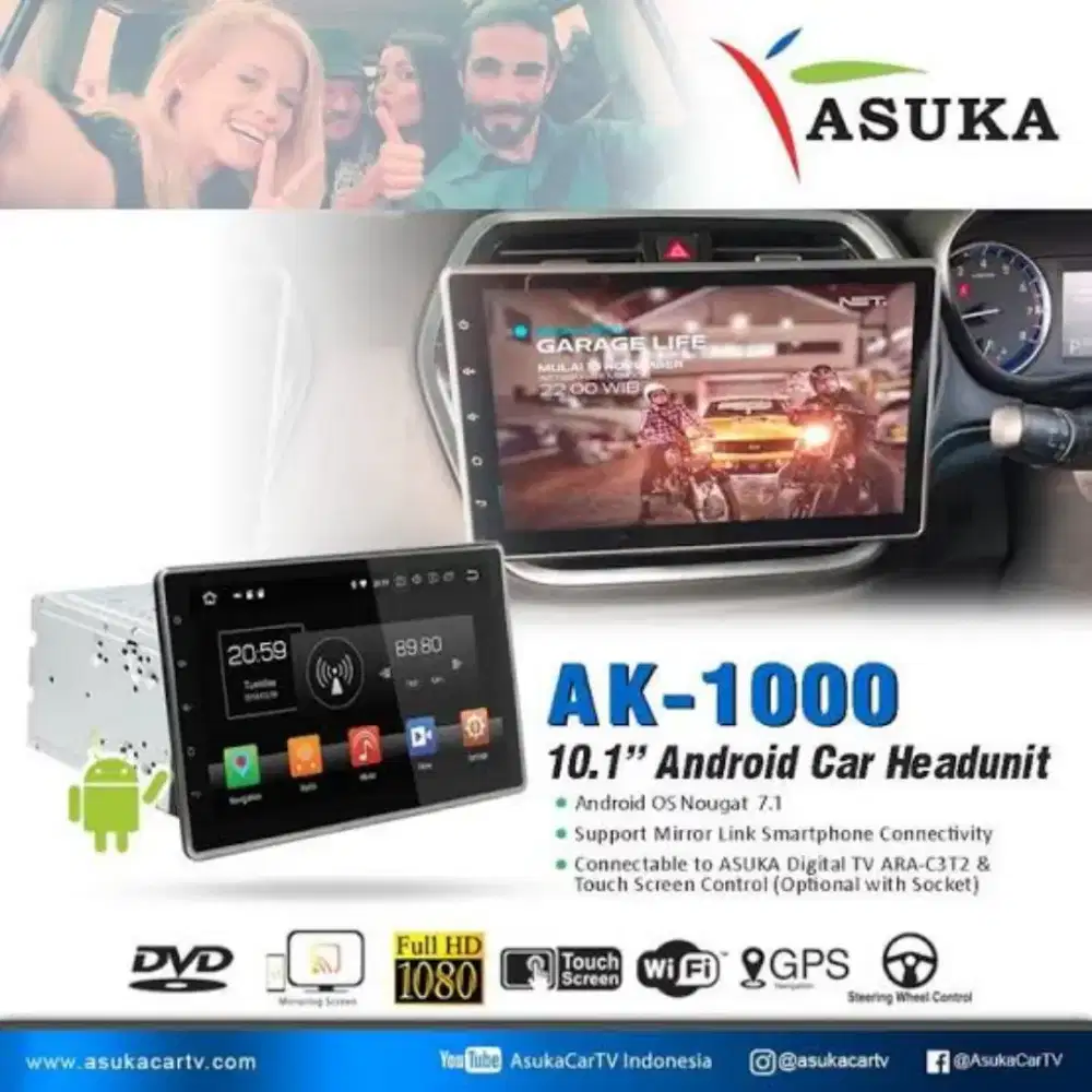 HEAD UNIT MOBIL ASUKA AK1000