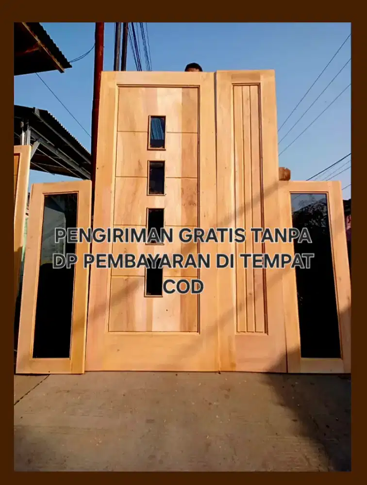 Kusen Pintu Kayu Mahoni & Meranti Lokal Minimalis - Presisi & Kokoh