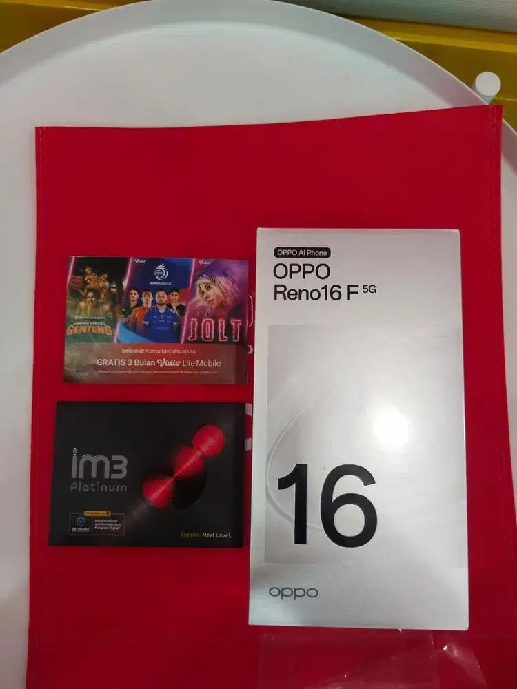 oppo reno 16f 5G gratis case dan antigores serta kartu internet 1tahun