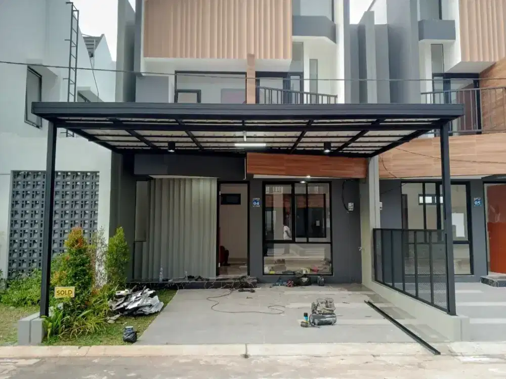 Kanopi baja ringan + cet terpasang