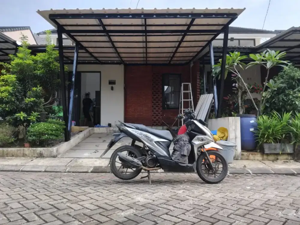 Kanopi alderon single layer terpasang
