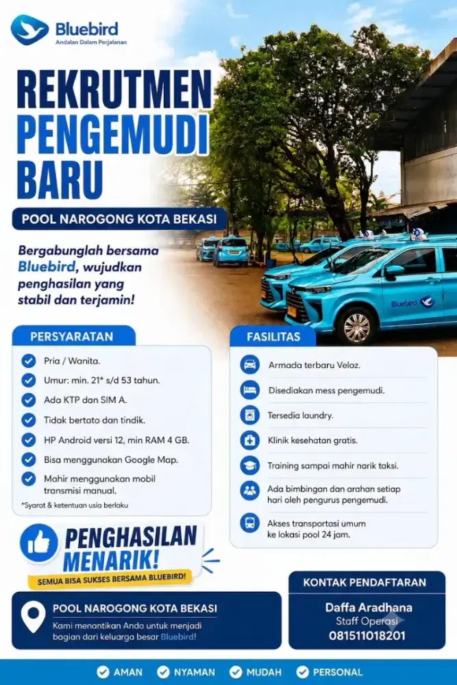 Driver Taksi Blue Bird