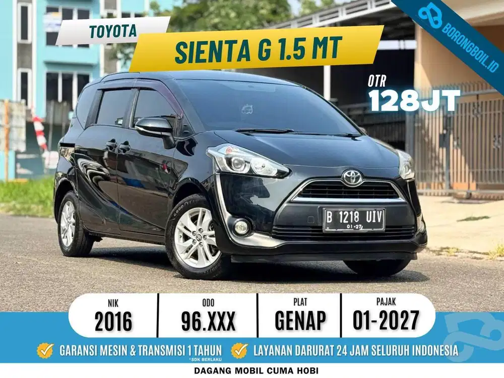 TERMURAH!!SIENTA 1.5 G MANUAL 2016 SIAP PAKAI