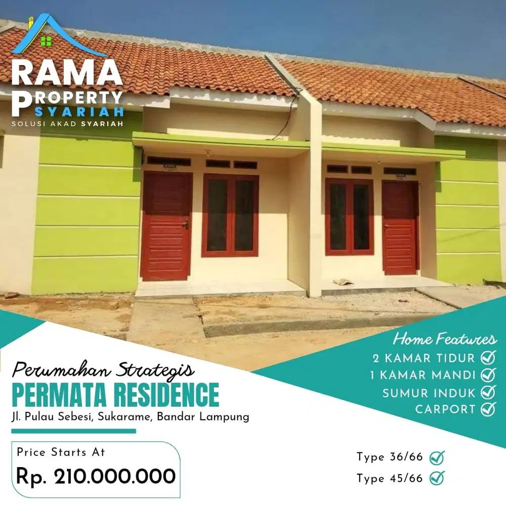 RUMAH PULAU SABESI SUKARAME DI BELAKANG KAMPUS UIN N ITERA DP MURAH