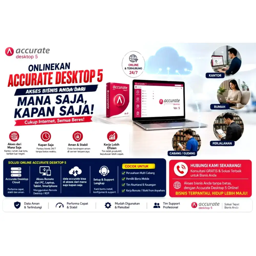 Mengonlinekan software accurate 5