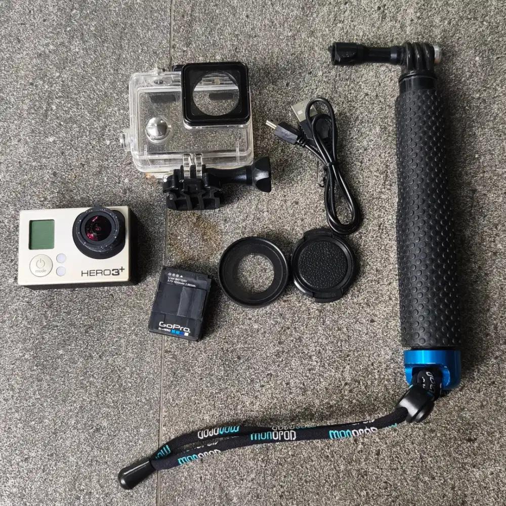 gopro hero 3+ action cam sudah support 4K include memory 8Gb
