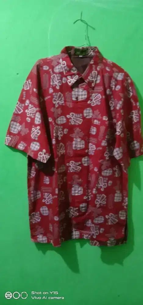 Baju batik pria katun pria maskulin size xL
