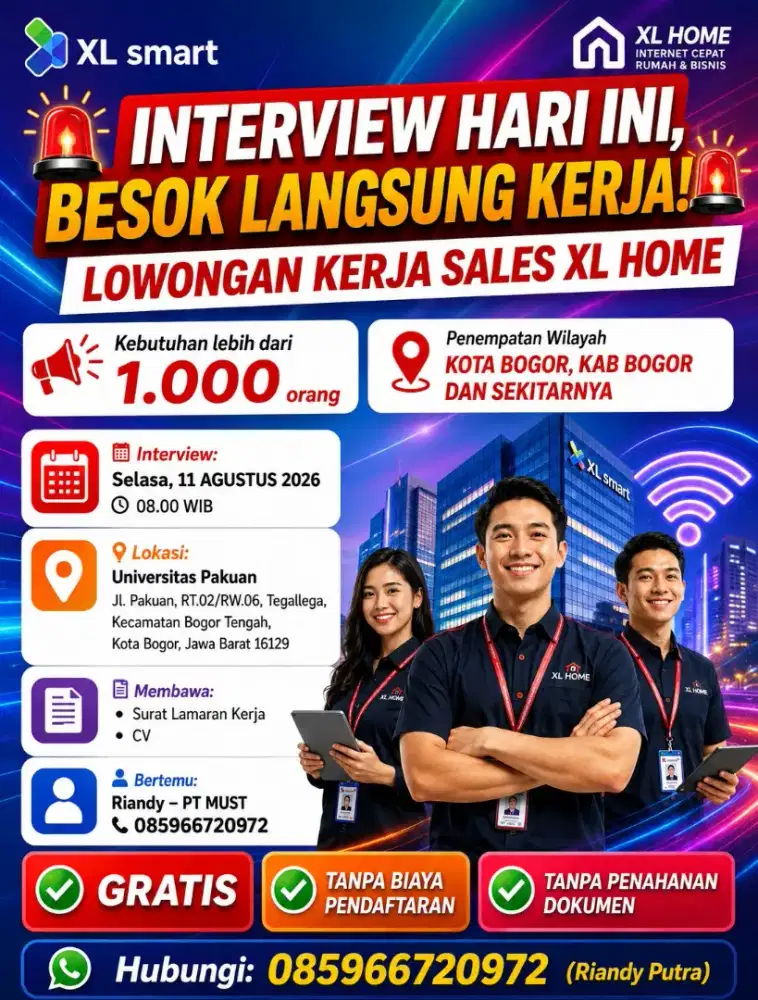 Dibutuhkan direct sales wifi