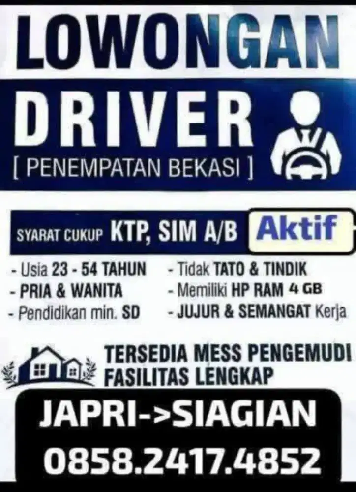 Lowongan Supir Gratis