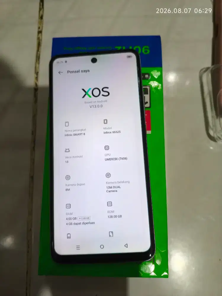 Infinix smart 8 ram 4+4/128gb