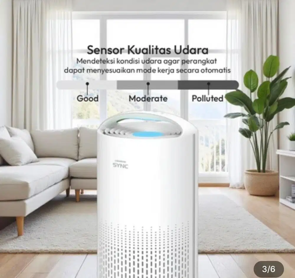 Krisbow Sync Smart Air Purifier -wifi - Thumbnail 3