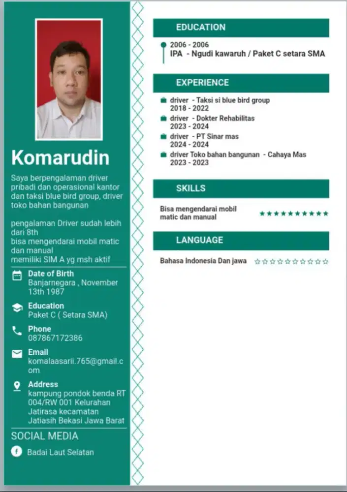 Mencari pekerjaan sebagai driver