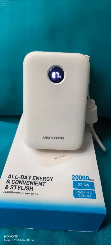 Power bank Vention Pro Series 20.000 mAh  22,5W