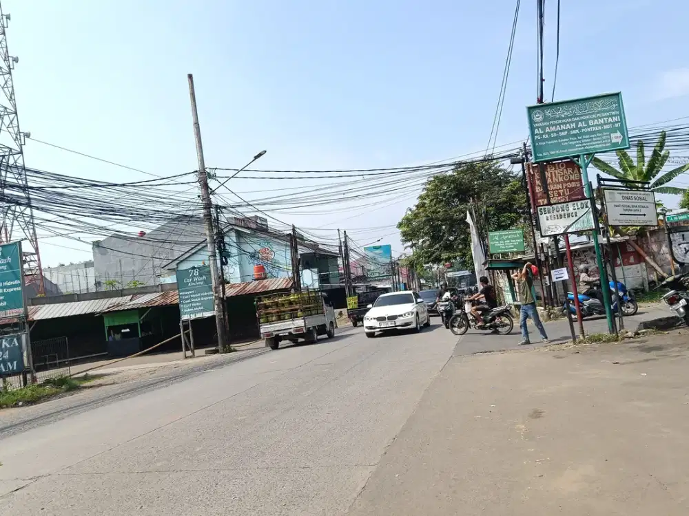Dijual tanah pinggir jalan raya Puspitek tangsel