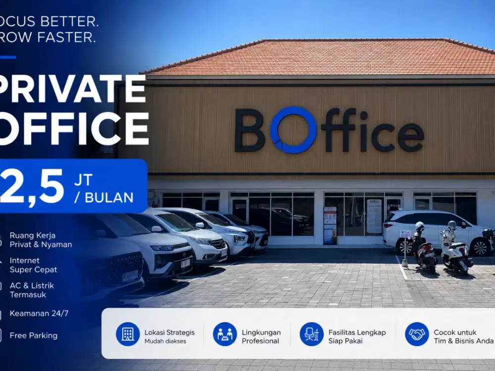 Private Office for Rent in Kuta Bali | Sewa Kantor Budget Hemat dekat Bandara Ngurah Rai