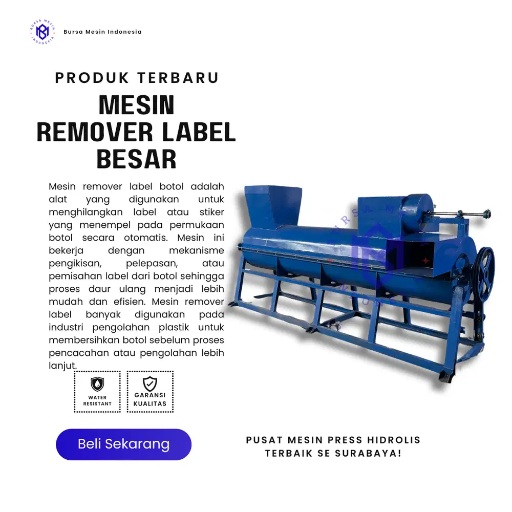 MESIN REMOVER LABEL BOTOL BESAR - BARU - TERMURAH