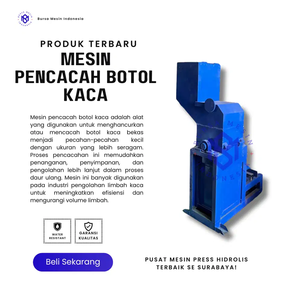 MESIN PENGHANCUR BOTOL KACA - BARU - TERMURAH