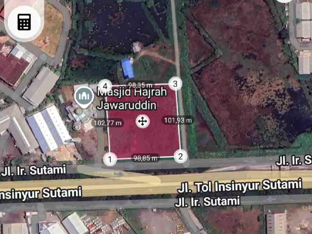 Di jual Tanah Poros ir sutami luas 1 Hektar