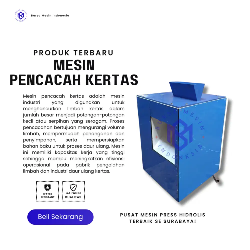 MESIN PENGHANCUR KERTAS - BARU - TERMURAH