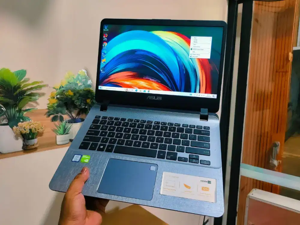Asus vivobook x407u dual vga core i3 gen 7 ram 4 hdd 500 gb windows10