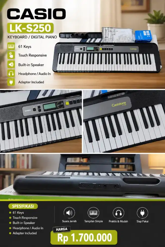 Keyboard Casio LKS250 Fullset