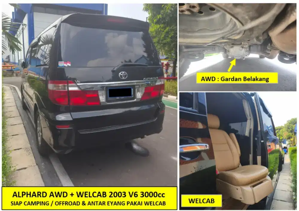 Rare Jarang Ada 4x4 AWD Welcab Kursi Roda Alphard 2003 CBU 3000cc