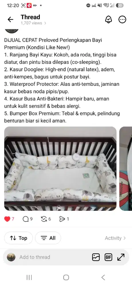 Sepaket tempat tidur, 2 kasur, cover kasur anti air , pelindung kasur