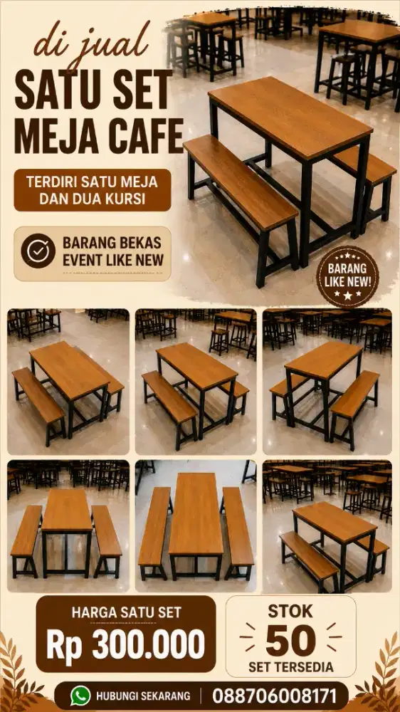 satu set meja cafe