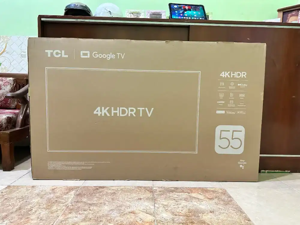 TV TCL 55inch P6K LED 4K UHD Google TV Baru, Segel & Garansi Resmi