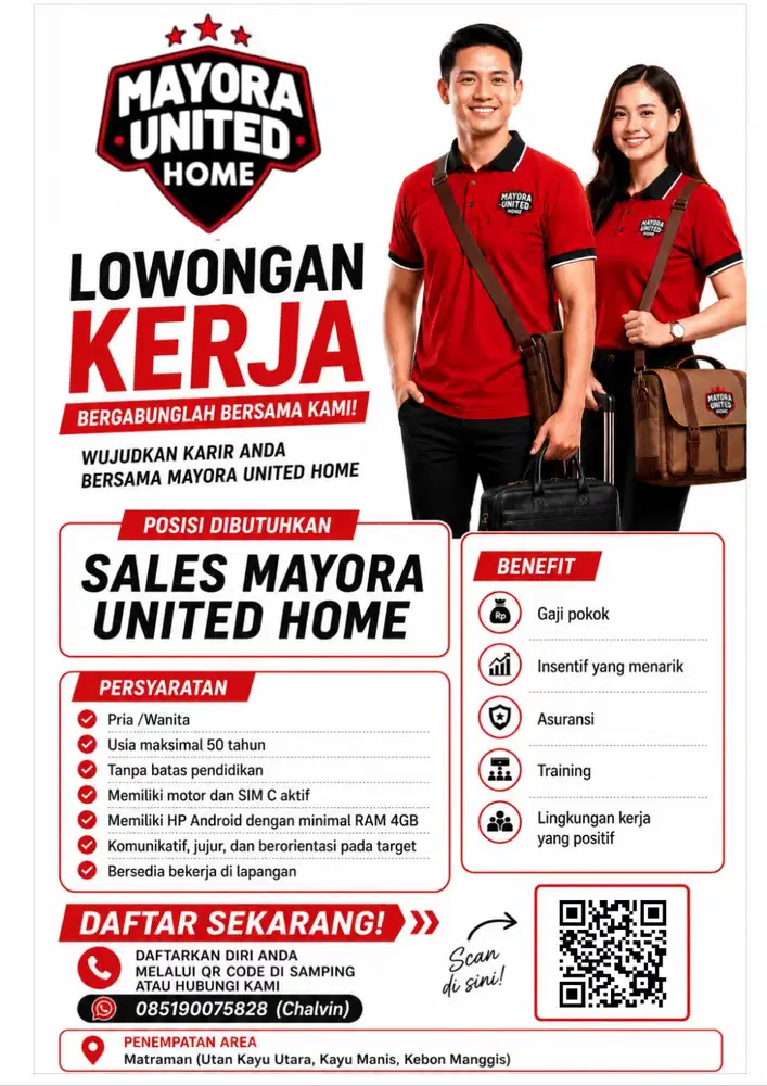 LOWONGAN KERJA TERBARU — SALES MAYORA UNITED HOME