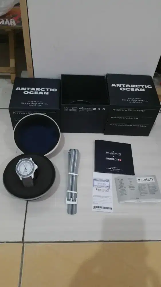 Jam tangan swatch limited edition fifty fathom collection original