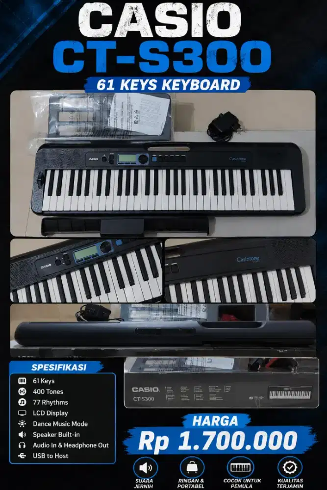 Keyboard Casio CTS300 Fullset