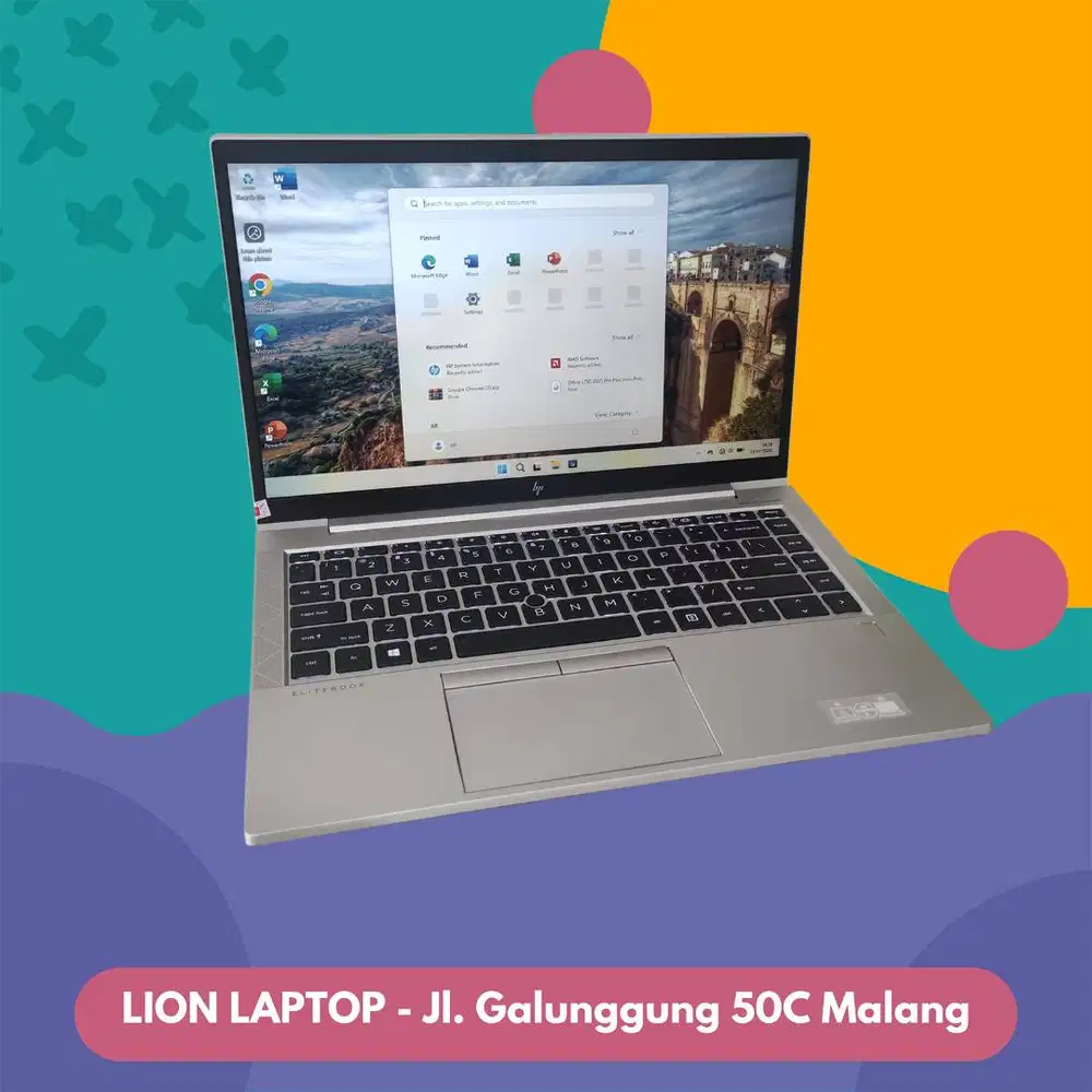 RAM 16GB Ryzen 5 SSD 256GB Slim Alumium HP Elitebook 845 G7 [07|08]