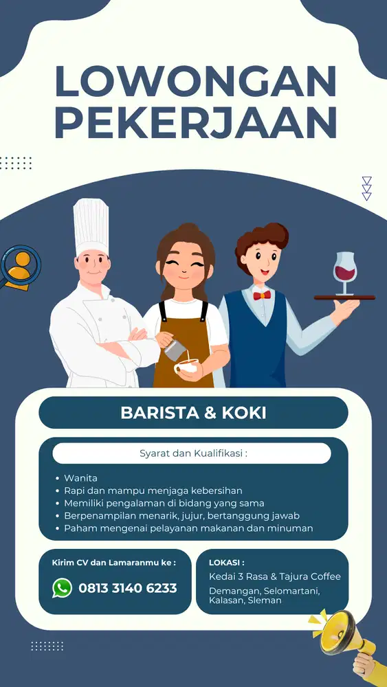 Dibutuhkan Barista sekaligus Koki