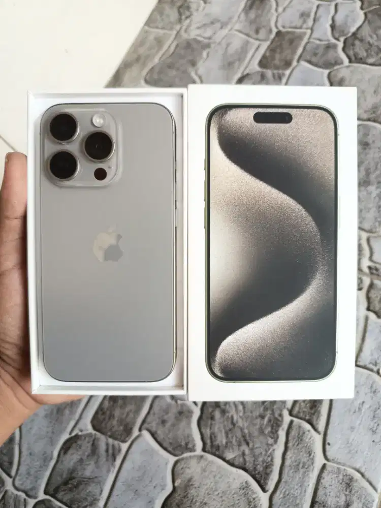 iPhone 15 Pro 128GB (Natural Titanium), BH85%/956, Ex Resmi Digimap
