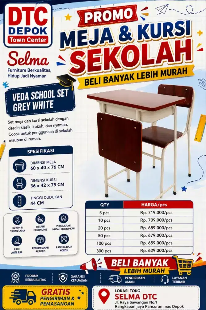 Meja sekolah ser