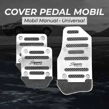 Cover Pedal Mobil Manual Aluminium Gas Rem Kopling Universal