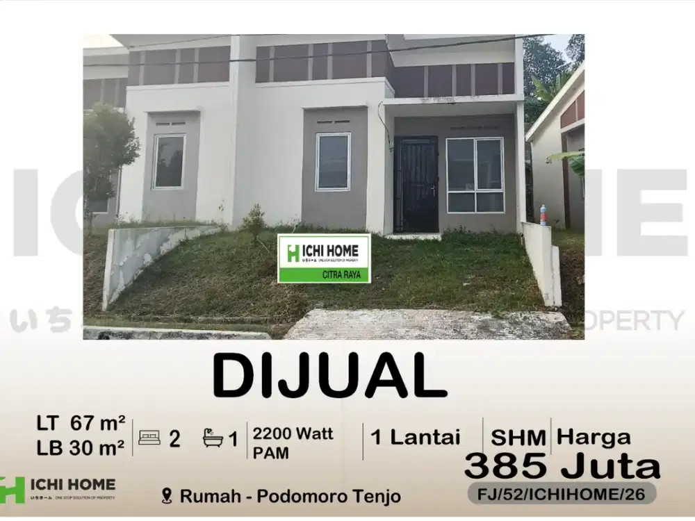 Rumah Cantik Idaman Minimalis Siap Huni Sudah SHM di Podomoro Tenjo