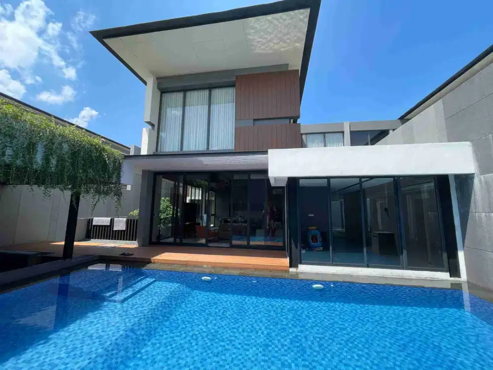 Dijuak Rumah Mewah Nava Park Cluster Lyndon Ada Pool dan Full Furnished Navapark