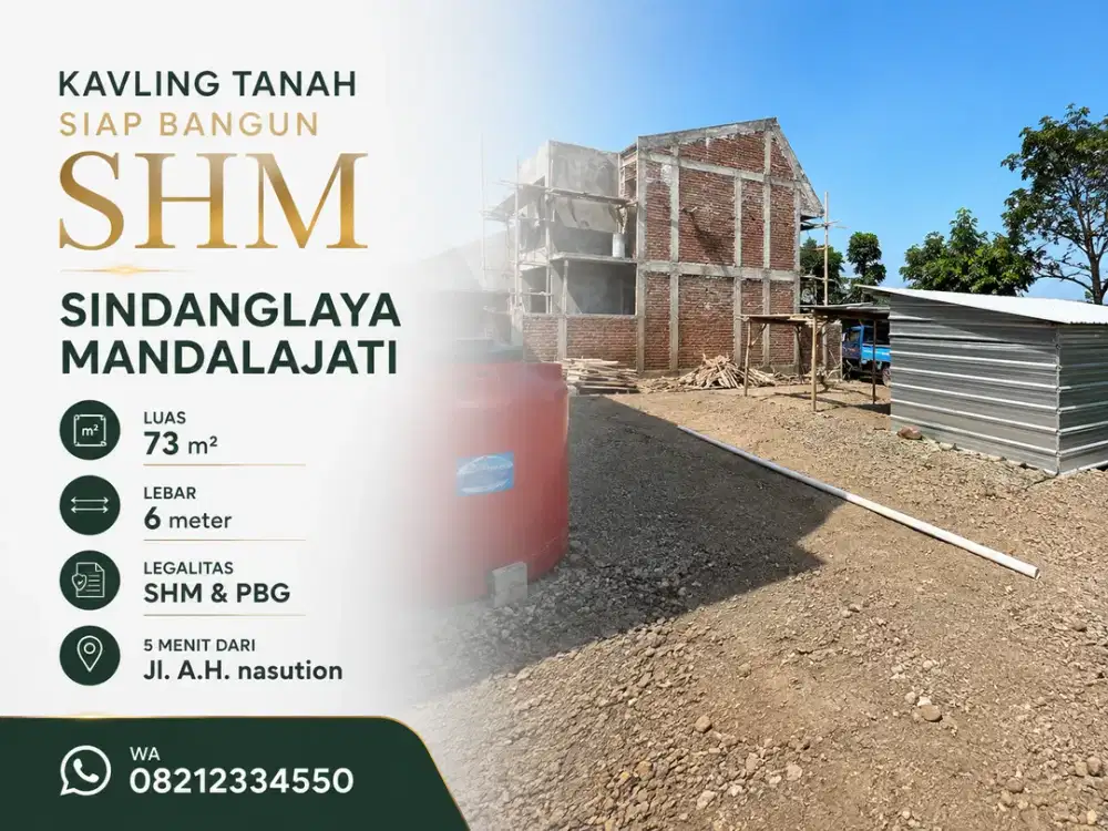 Miliki Kavling Tanah Siap Bangun SHM Sindanglaya Kota Bandung 73 m2