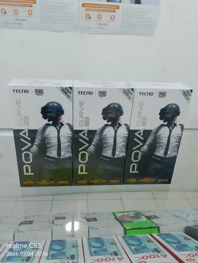 Tecno Pova Curve 5G 8/256 GB Dimensity 7300 AMOLED 144Hz Garansi Resmi