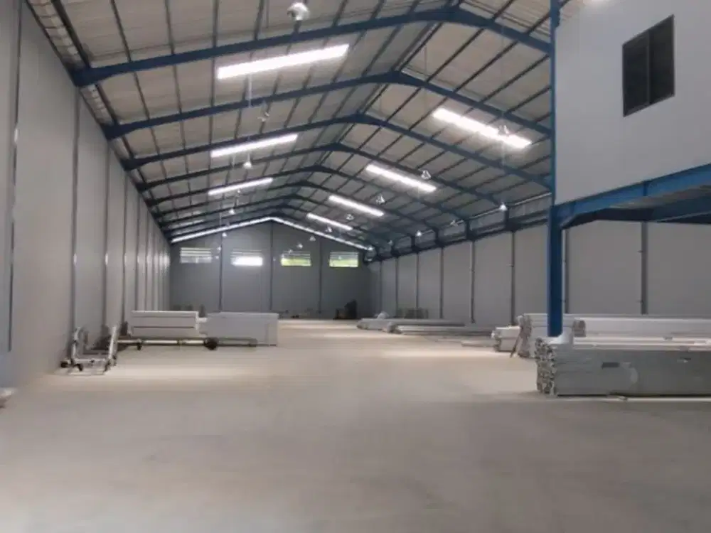 Disewakan Gudang Balaraja, LT 1.600 M², LB 1.470 M², Ada Office, Listrik 5.500 Watt, bisa Masuk Kontainer 40 Feet, Harga Sewa Rp 661,5 Juta + Pph 10%